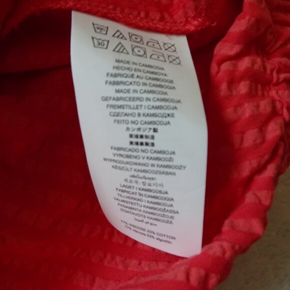 Michael Kors Off Shoulder Top Plus Size 3X Pink Orange Coral Ruffle Peasant - Picture 8 of 9